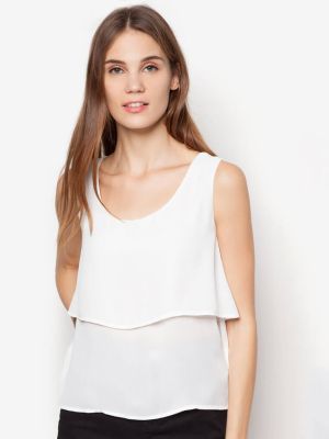 Tess cropped stretch-cloque top