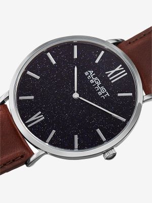 Black Leather Ladies Watch